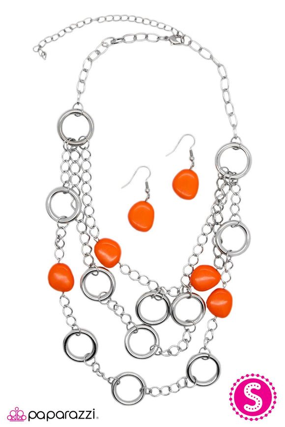 The Optimist - Orange Necklace - Box 6 - Orange