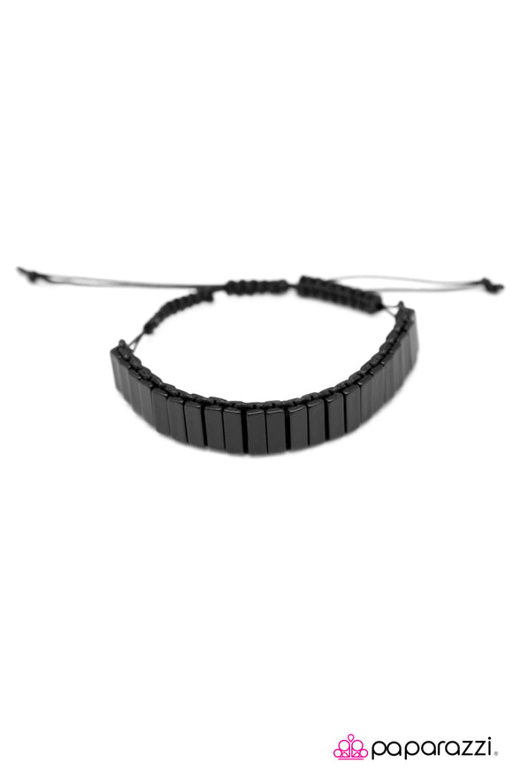 Sports Club - Black Urban Pull Cord Bracelet