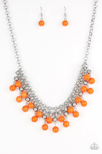 Friday Night Fringe - Orange Necklace - Box 2  Orange