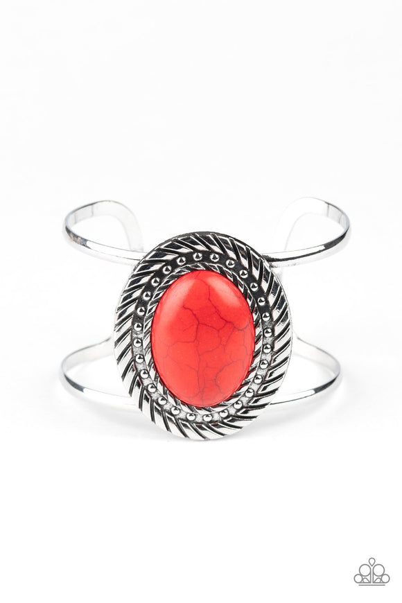 Desert Aura - Red Cuff Bracelet