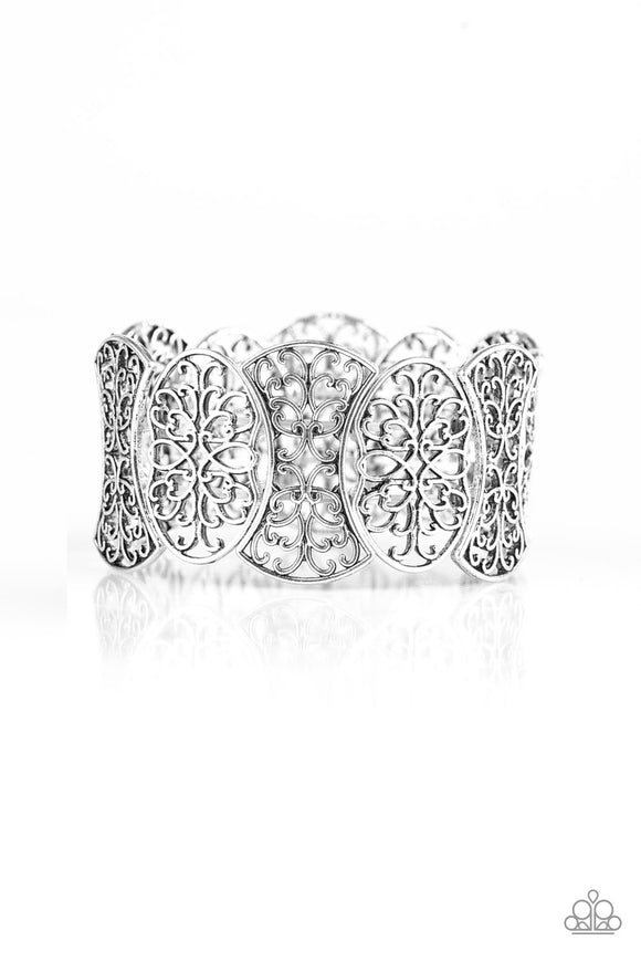 Fancy Fashionista - Silver Bracelet - Stretch Silver Box