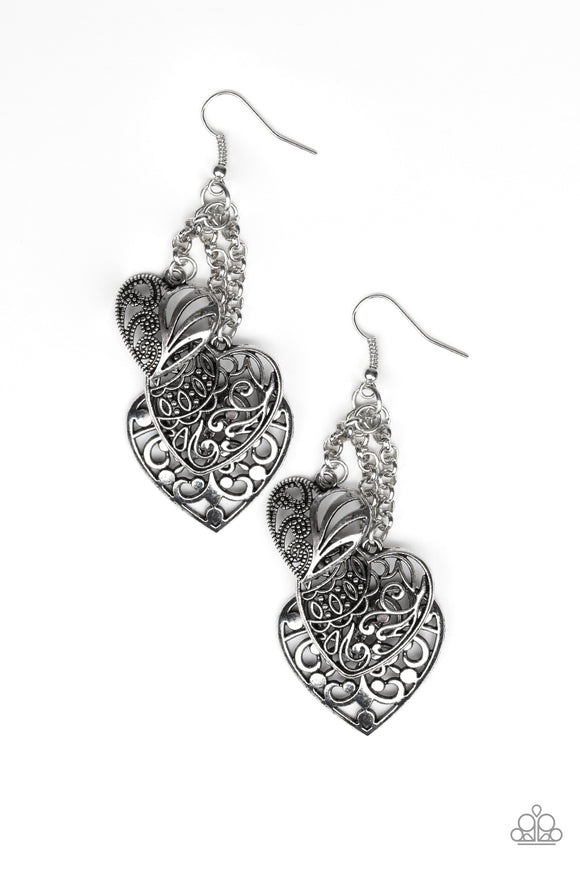 Once Upon A Heart - Silver Earrings