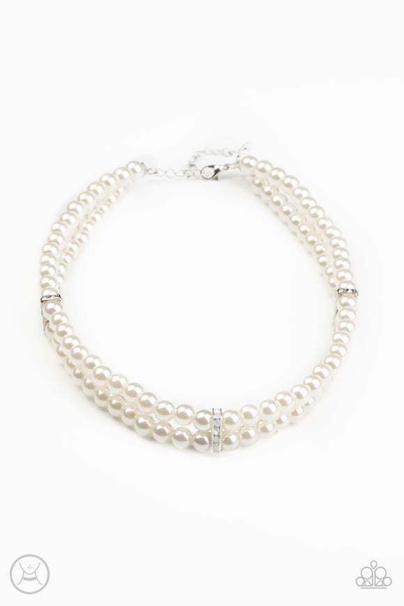 Put On Your Party Dress - White Necklace - Box 1
