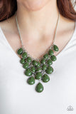 Shop 'Til You TEARDROP - Green Necklace - Box 7 - Green