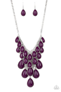 Shop 'Til You TEARDROP - Purple Necklace - Box 5 - Purple