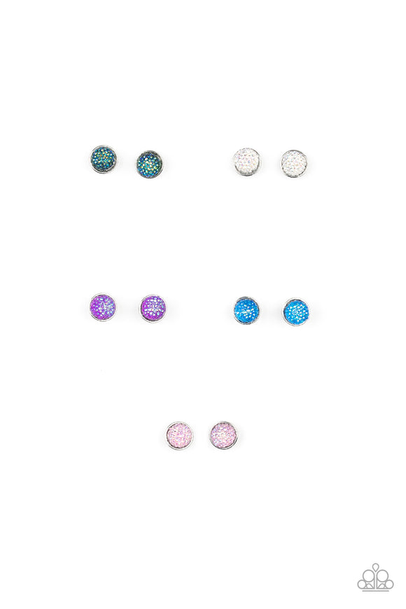 Starlet Shimmer  - Round Dome Glitter Post Earring