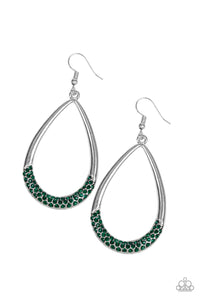 Take A Dip - Green Earrings