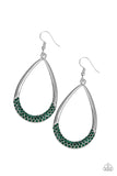 Take A Dip - Green Earrings