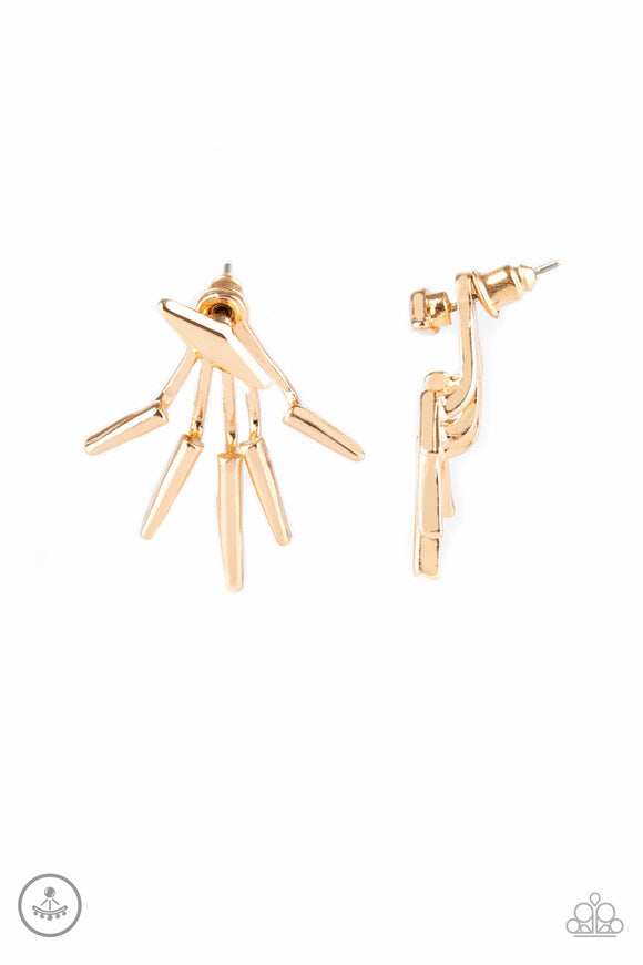 Extra Electric - Gold Double-Sided Post Earring - Box 1 - Double-Sided Post