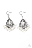 Gracefully Gatsby - White Earring