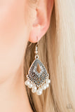 Gracefully Gatsby - White Earring