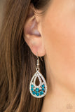 Sparkling Stardom - Blue Earrings