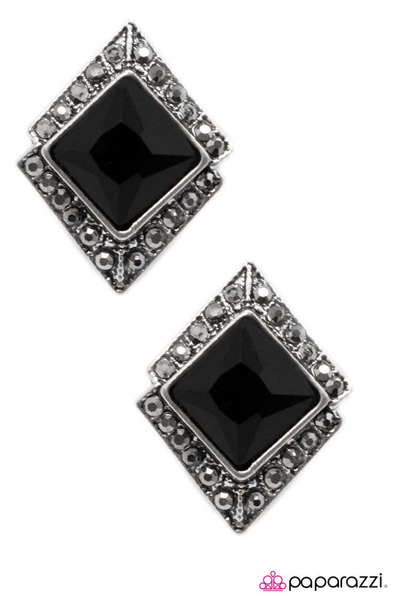 Port Royal - Black Post Earring - Box 2 - Black