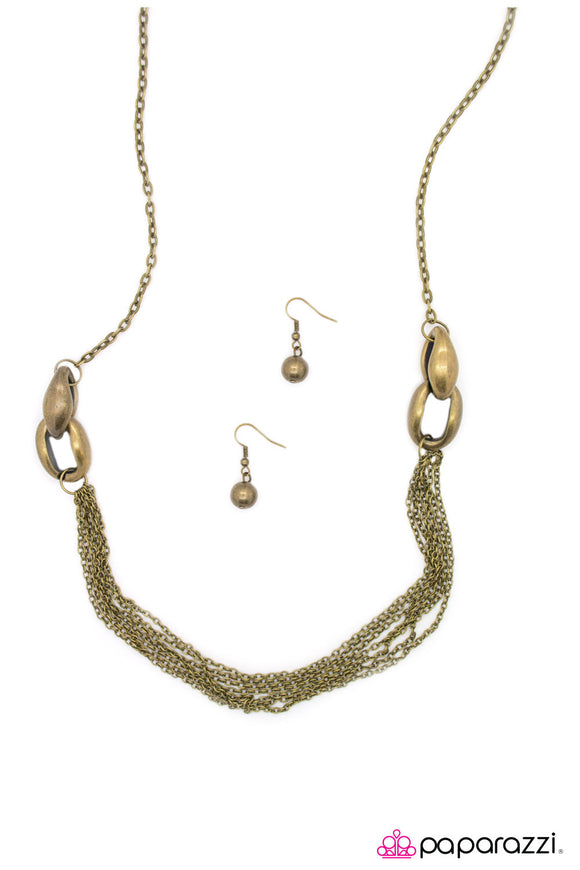 Daringly Debonair - Brass Necklace - Box 6 - Brass