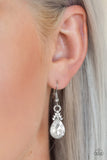 5th Avenue Fireworks - White Earring