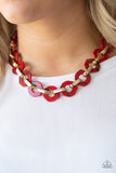 Fashionista Fever - Red Necklace - Box 4 - Red