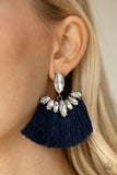 Formal Flair - Blue Fringe Post Earring - Box 1 - Blue