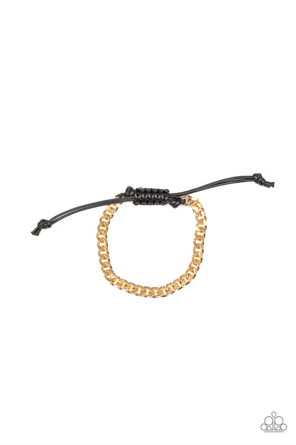 Hurrah - Gold Urban Pull Cord Bracelet - Men's Line