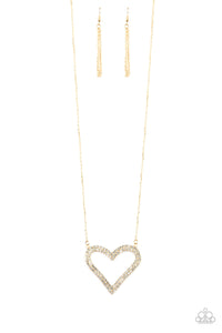 Pull Some HEART-strings - Gold Necklace - Box 4 - Gold