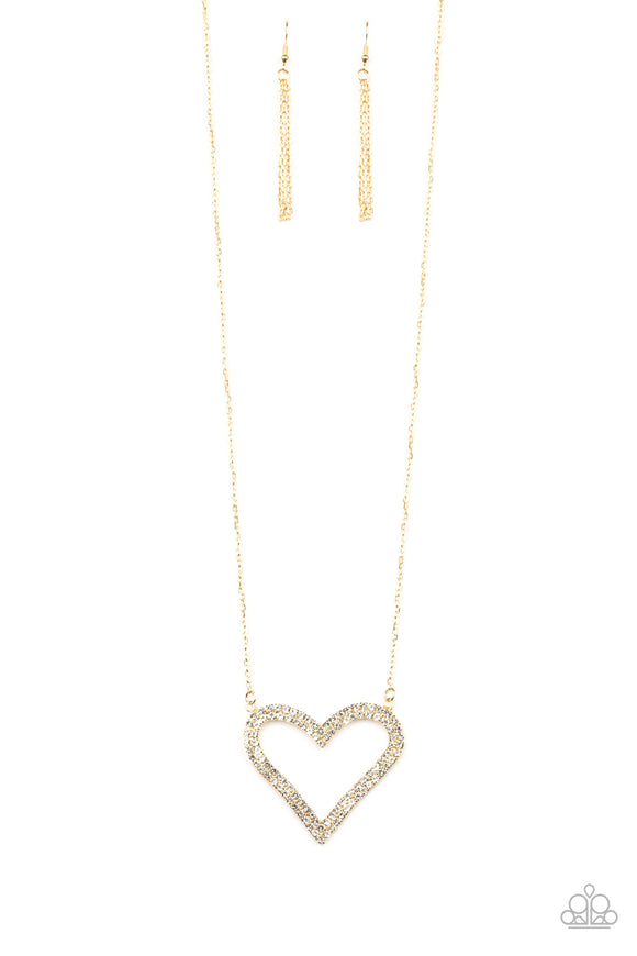 Pull Some HEART-strings - Gold Necklace - Box 4 - Gold