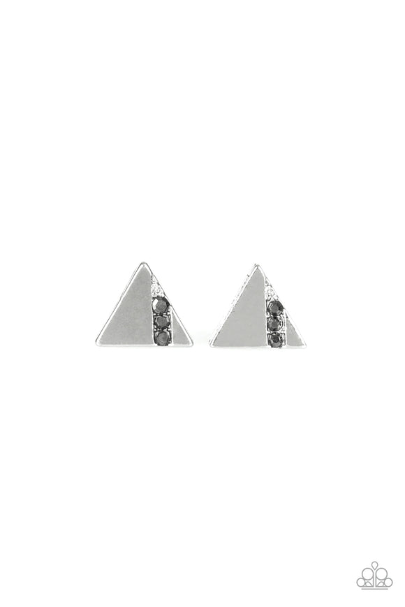 Pyramid Paradise - Silver Post Earring - Box 2 - Silver
