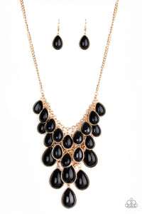 Shop 'Til You TEARDROP - Black Necklace - Box 9 - Black