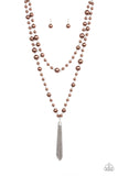 Social Hour - Brown Necklace - Box 3 - Brown