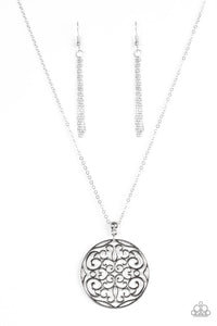 All About Me-dallion - Silver Necklace - Box 13 - Silver