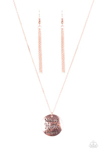 Hustle On Repeat - Copper Necklace - Box 7 - Copper