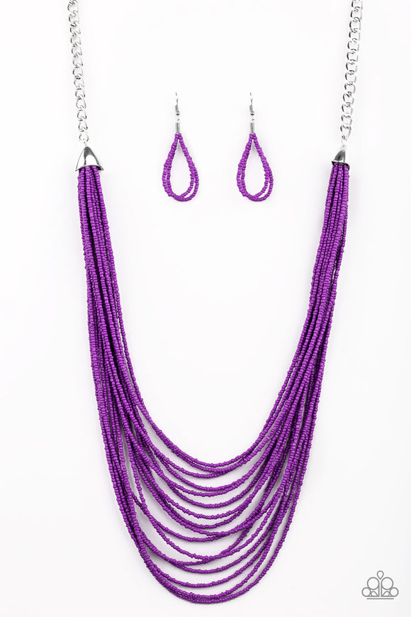 Peacefully Pacific - Purple Necklace - Box 3 - Purple