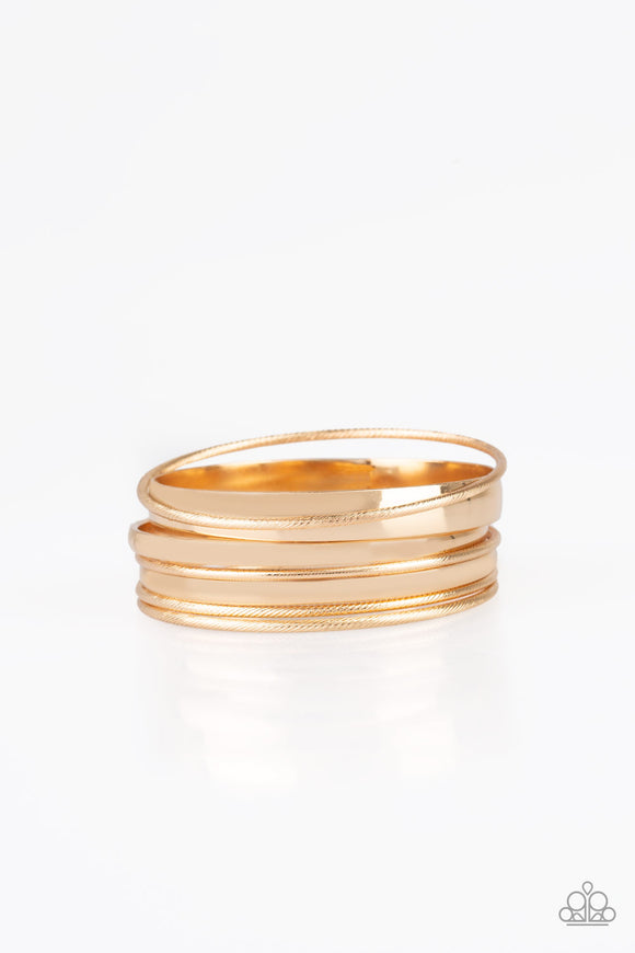 Sahara Shimmer - Gold Bracelet - Bangle Gold Box