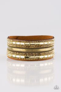 Teasingly Tomboy - Brass Urban Bracelet