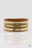 Teasingly Tomboy - Brass Urban Bracelet