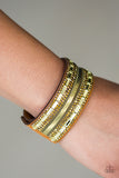 Teasingly Tomboy - Brass Urban Bracelet