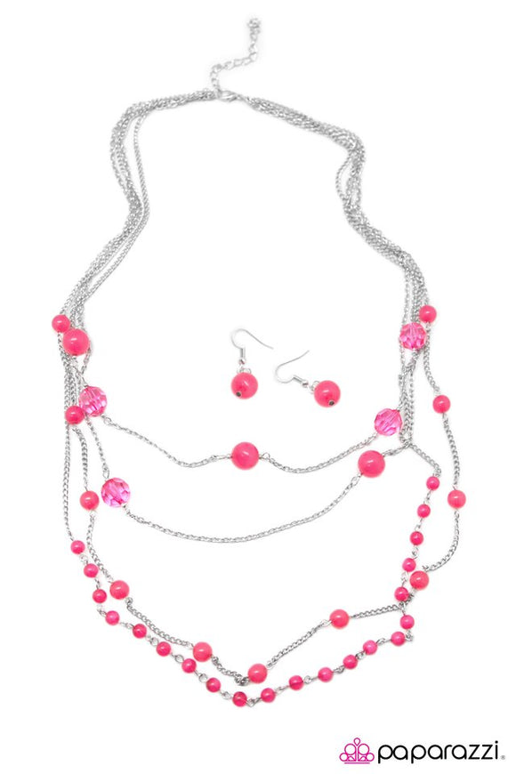 Imperfect Imperfections - Pink Necklace - Box 8 - Pink