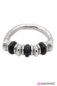 go For A Spin - Black Stretch Bracelet