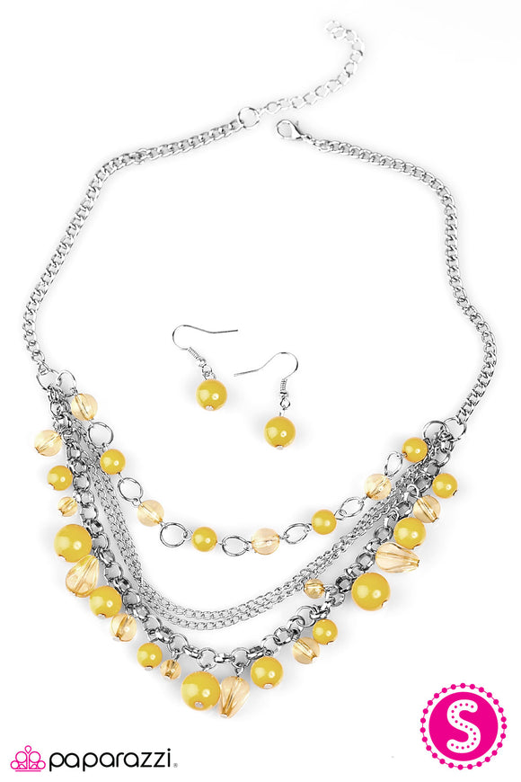 Pretty Promenade - Yellow Necklace - Box 3 - Yellow