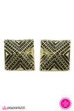 Dance Of The Pyramids - Brass Post Earring - Box 1 - Brass