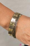 Dunes And Diamonds - Brass Bangle Bracelet