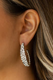 A GLITZY Conscience - Black  Hoop Earring