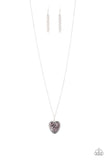 Heart Of SPARKLE - Purple Necklace - Box 7 - Purple