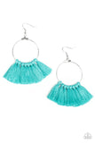 Peruvian Princess - Blue Fringe Earrings