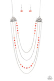 Pharaoh Finesse - Red Necklace - Box 4 - Red