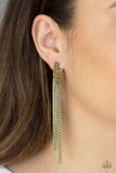 Radio Waves - Brass Post Earring - Box 1 - Brass