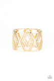 Textile Tango - Gold Stretch Bracelet - Stretch Gold Box