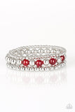 Always On The GLOW - Red Stretch Bracelet