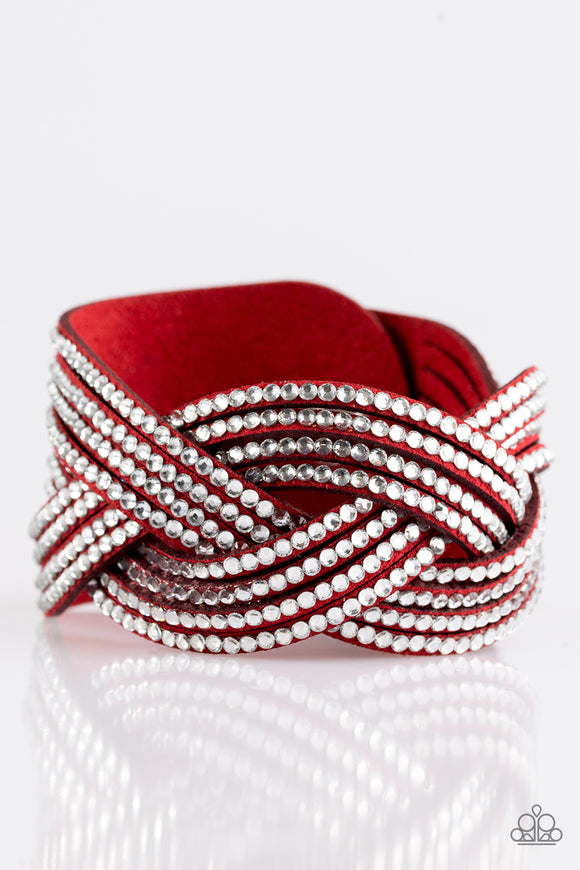 Big City Shimmer - Red Urban Bracelet