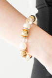 Camera Chic - White Stretch Bracelet