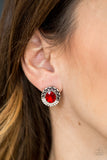 Go Go GLITTER - Red Post Earring - Box 1 - Red