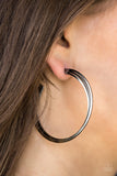 HAUTE Gossip - Black  Hoop Earring